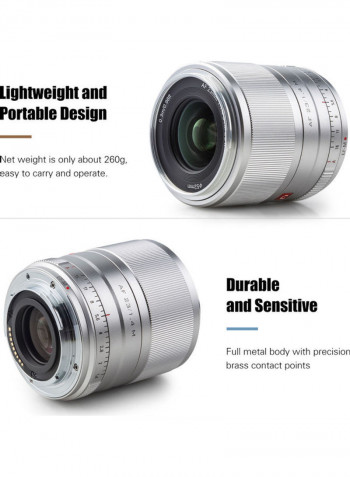 Af23/f1.4m Auto Focus Camera Lens Silver