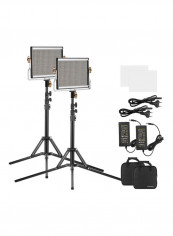Portable Studio Photography And Video Shooting Light Panel Kit 23.2x19.8centimeter Black/Silver/Gold