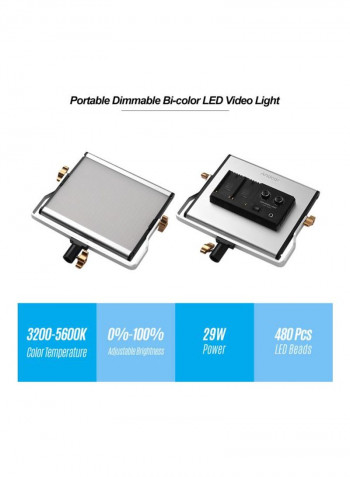 Portable Studio Photography And Video Shooting Light Panel Kit 23.2x19.8centimeter Black/Silver/Gold