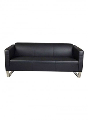 Three Seater Sofa Black/Silver L39.4 X W19.7 X H28.3inch