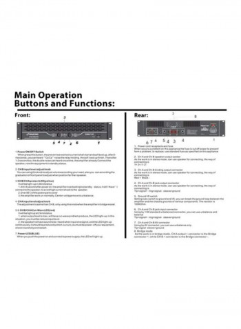 Professional Power Amplifier PQA2100 Black
