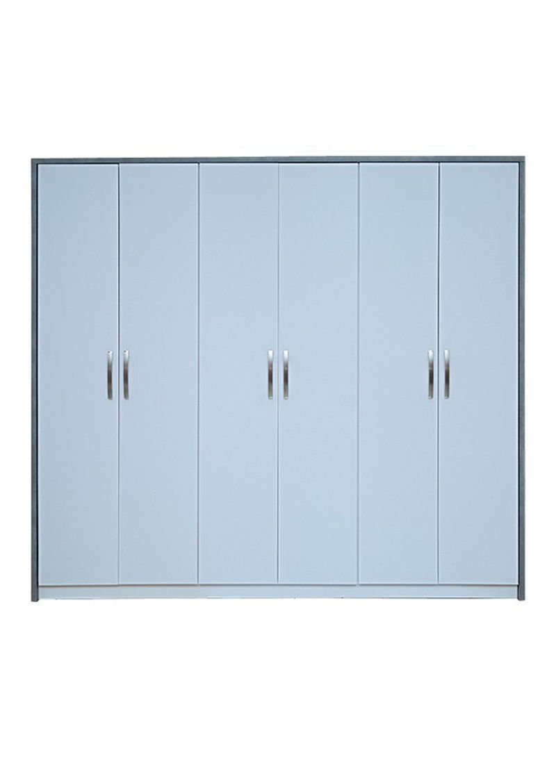 Angle(N) 6-Door Wardrobe Grey 236x210x56centimeter