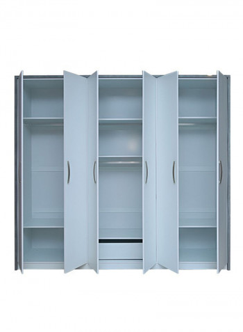 Angle(N) 6-Door Wardrobe Grey 236x210x56centimeter