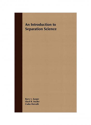 An Introduction To Separation Science Hardcover