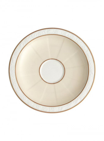 12-Piece Ivoire Espresso Cup And Saucer Set White/Beige/Gold