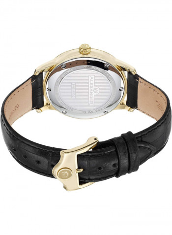 Men's Statesman Regalia Leather Analog Wrist Watch A102-03