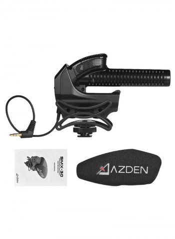 Stereo Switchable Video Microphone With Foam Cover Black