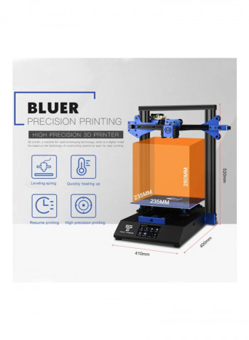 3D Printer DIY Kit 41x40x52centimeter Black