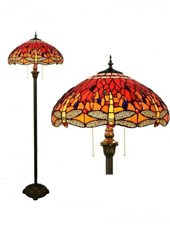 Retro Red Enamel Floor Lamp Multicolour 164 x 47 x 47centimeter