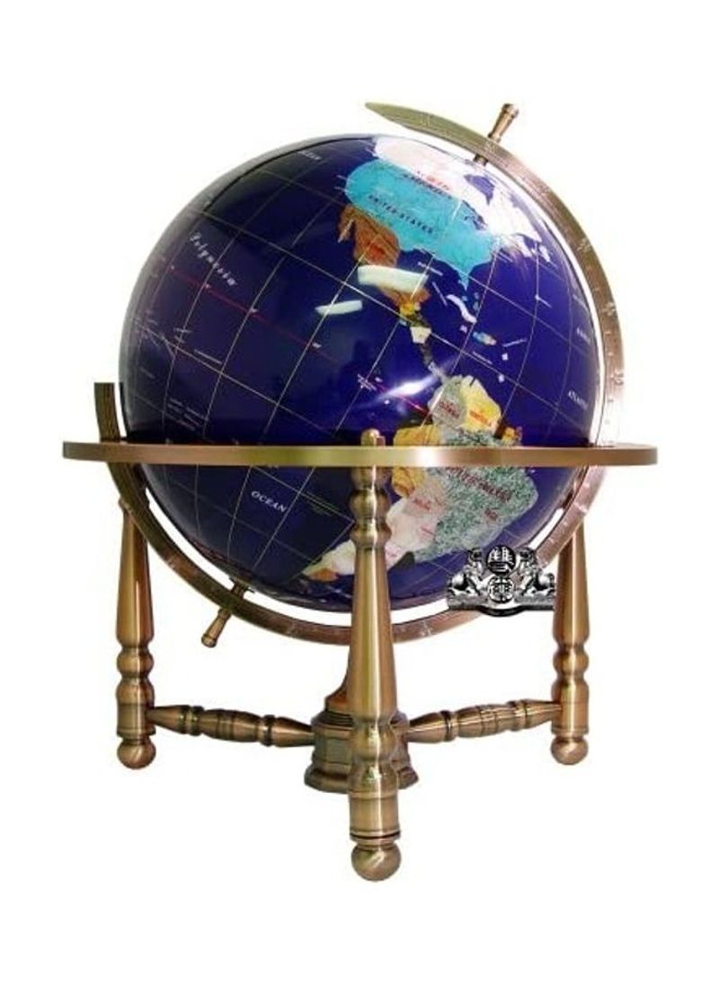 Gemstone World Globe Paper Weight with Copper Stand