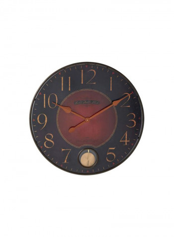 Armon Gallery Wall Clock Brown/Black 26inch