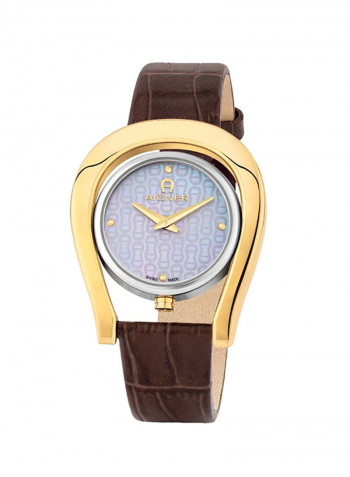 Women's Leather Analog Wrist Watch M A146202