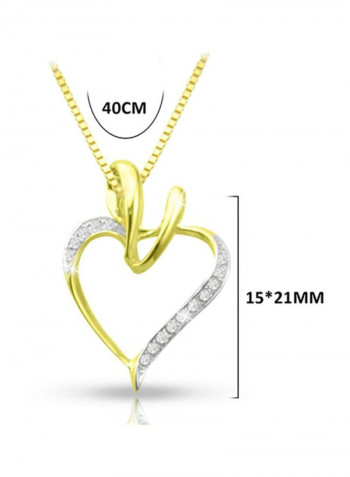 18 Karat Gold Diamond Studded Heart Pendant Necklace