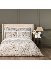 4-Piece Emmie Bedding Set Cotton Light Grey 220x240centimeter