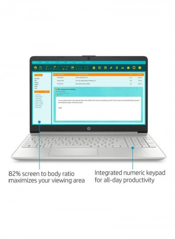 15 Laptop With 15.6-Inch Display, Core i3 Processer/8GB RAM/256GB SSD/Intel UHD Graphics Silver