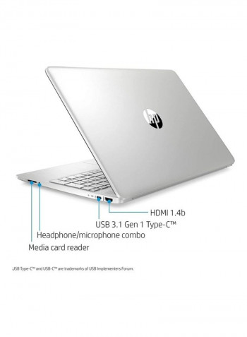15 Laptop With 15.6-Inch Display, Core i3 Processer/8GB RAM/256GB SSD/Intel UHD Graphics Silver