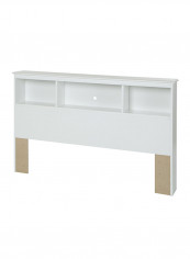 Reevo Full Mates Headboard Bed Without Mattress White King