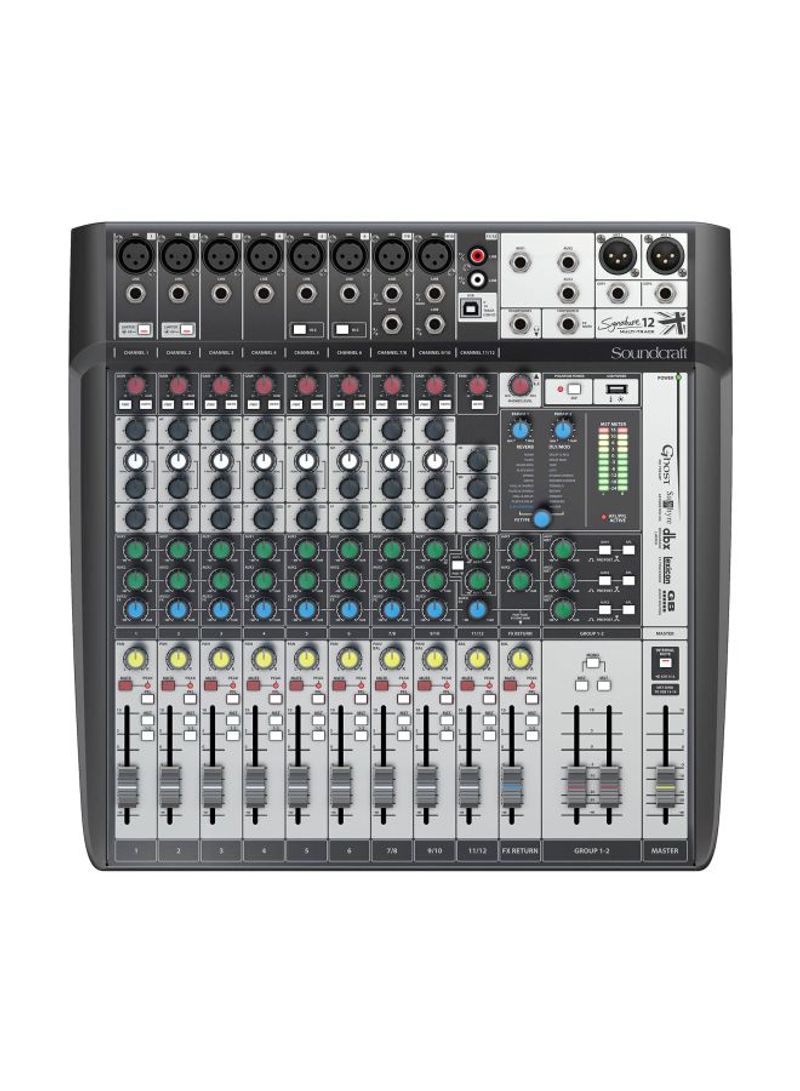Mixer And Audio Interface With Effects Signature 12 MTK Black