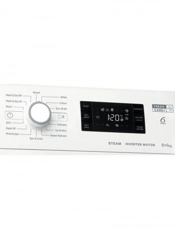 Multifunctional Washing Machine 8 kg 1850 W FWDG86148W 60HZ White/Silver