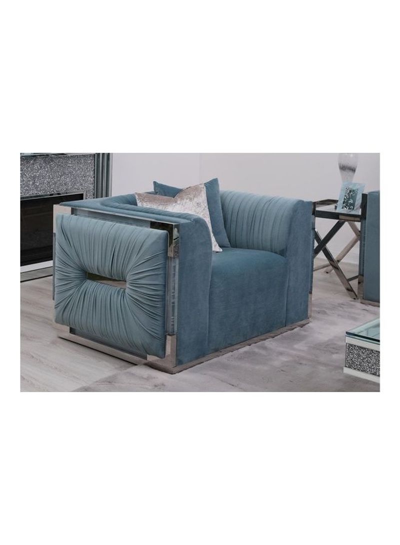 Comfortable Granatum Single Seater Sofa Green/Silver