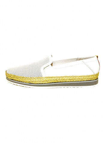 Men's Perforated Slip-On Shoes White