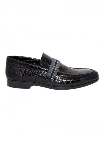 Men's Textured Slip-On Shoes Black