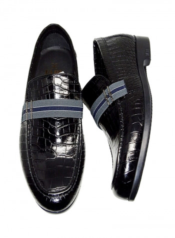 Men's Textured Slip-On Shoes Black