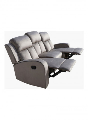 Brixton 3-Seater Recliner Grey 102 x 192 x 80cm