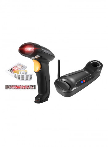 Barcode Scanner with Base USB Cable Black
