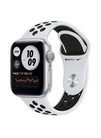 Watch Nike Series 6-40 mm (GPS + Cellular) Silver Aluminium Case with Nike Sport Band Pure Platinum/Black