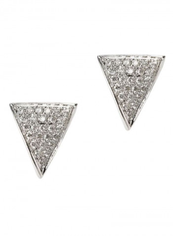 18K Gold Diamond Studded Earrings