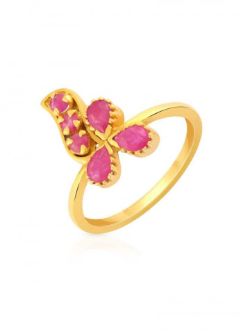 22 Karat Yellow Yellow Gold Precia Gemstone Studded Ring