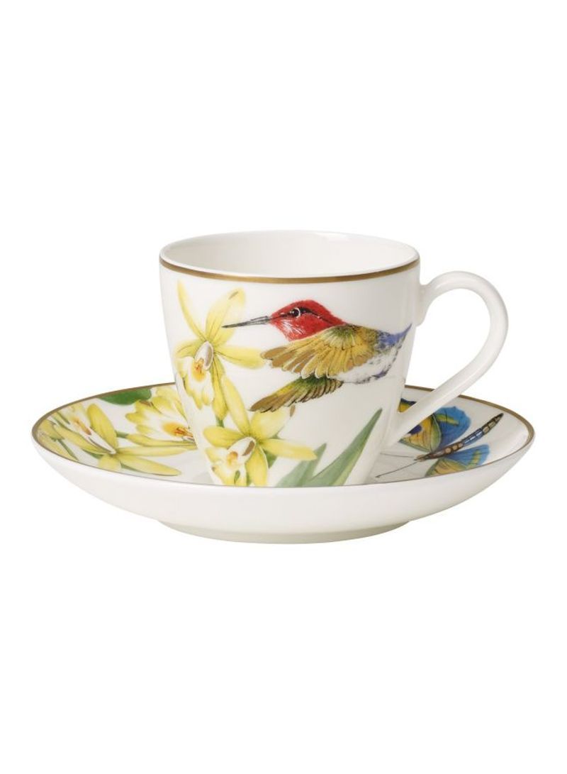 12-Piece Amazonia Anmut Cup And Saucer Set White/Green/Red