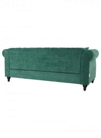 3 Seater Fabric Sofa Green 195x80x75cm