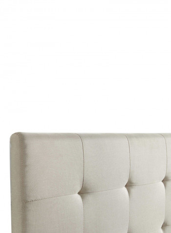 Alexis Blind Tufted Bed With Mattress Cream/White Queen