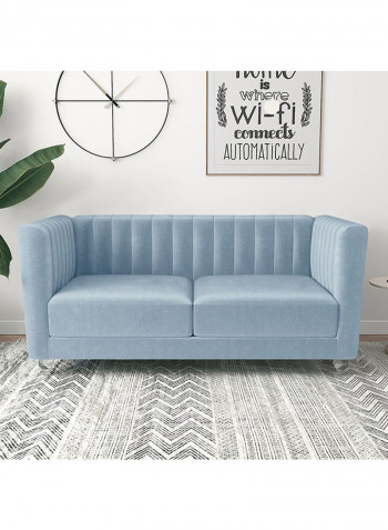 Catriona 2 Seater Fabric Sofa Light Blue