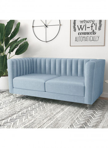 Catriona 2 Seater Fabric Sofa Light Blue