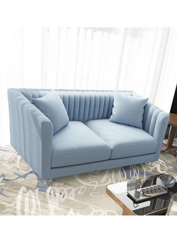 Catriona 2 Seater Fabric Sofa Light Blue
