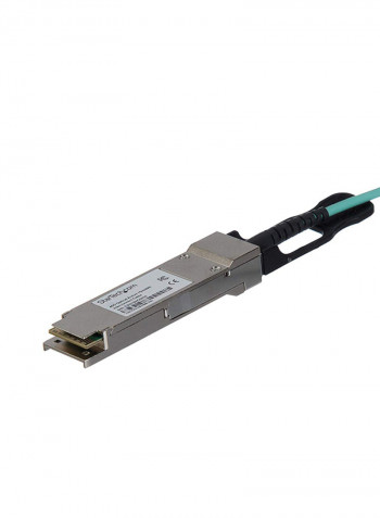 QSFP+ To QSFP+ Active Optical Cable Green/Silver