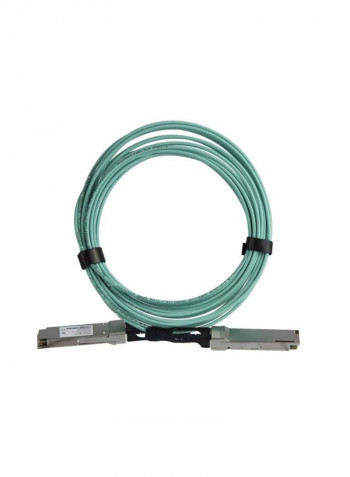 QSFP+ To QSFP+ Active Optical Cable Green/Silver