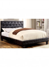 Button Tufted Platform Bed Without Mattress Black King