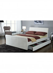Dresden Four-Drawer Bed Without Mattress White Queen