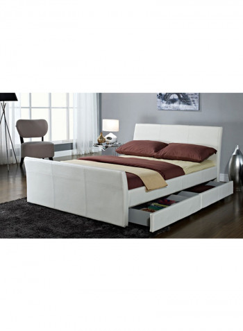 Dresden Four-Drawer Bed Without Mattress White Queen