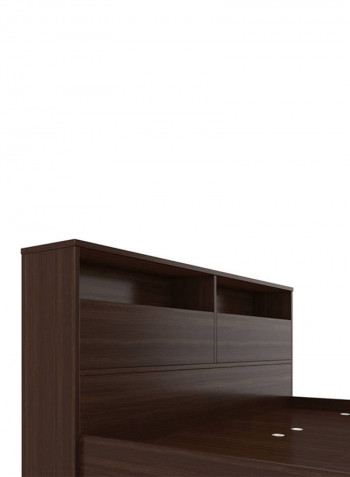 Engineered Bed Without Mattress Walnut Queen