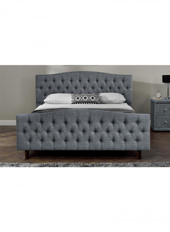 Chesterfield Bed Frame Without Mattress Light Grey Queen