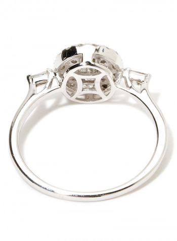 18K White Gold Diamond Studded Ring