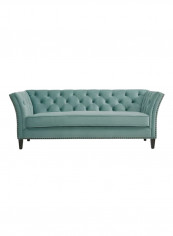 Gilmore Chesterfield Sofa Turquoise Blue 85x210x85centimeter