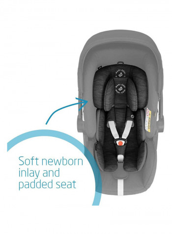 Marble Car Seat For Up To 3 Months - Essential Black