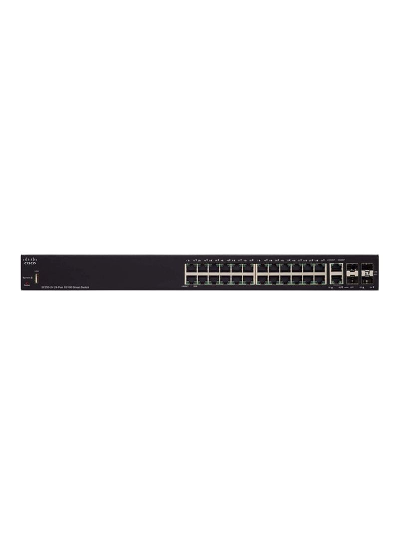 24-Port Compact Smart Network Manager Switch Black