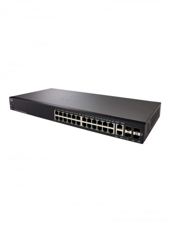 24-Port Compact Smart Network Manager Switch Black